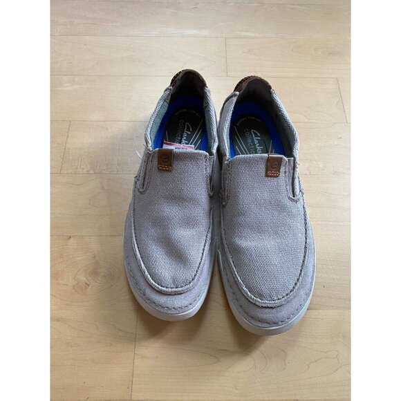 CLARKS "Gereld" step BNWT Mens Size 8 boat shoe canvas slip on - Picture 2 of 7